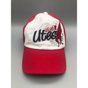 Captivating Headwear Utah Utes Hat Cap Youth Red Butterfly Embroidered Kids